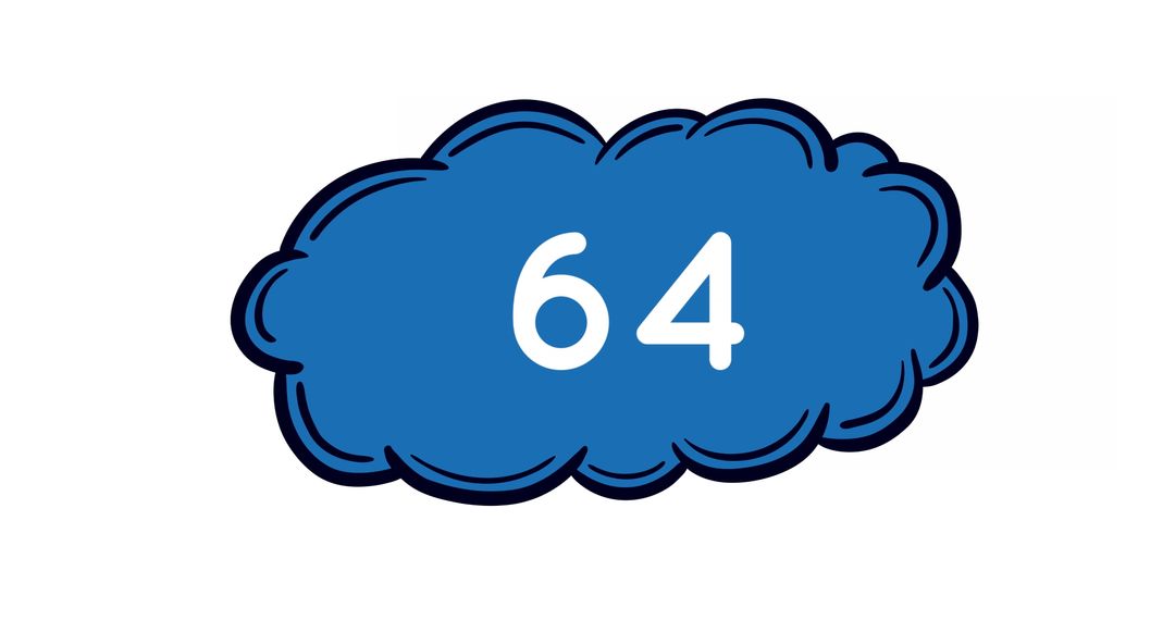Counting Numbers in Blue Cloud Bubble