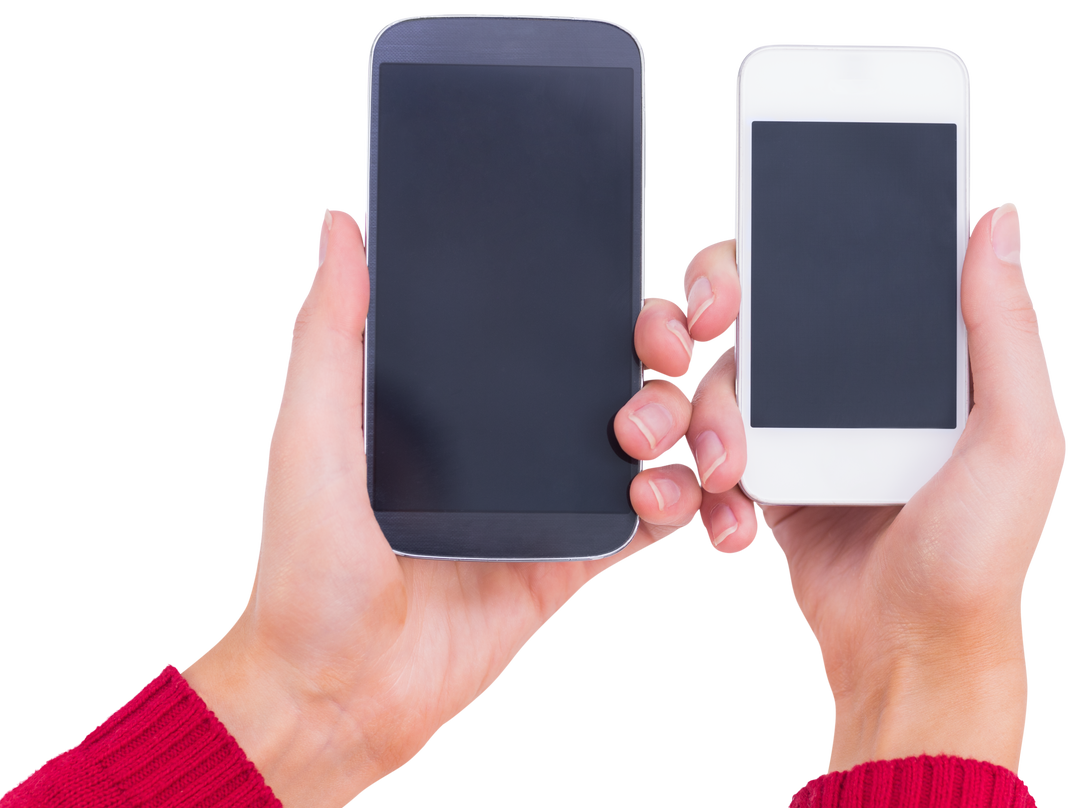 Transparent Display Comparison of Large and Small Smartphones - Download Free Stock Images Pikwizard.com