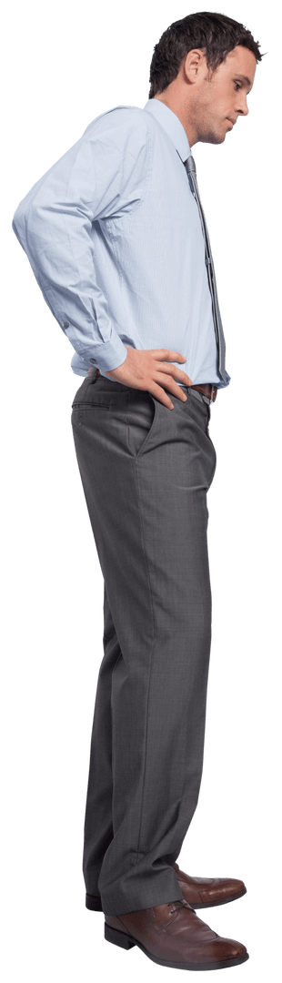 Serious Businessman Standing in Corporate Attire Transparent Background
