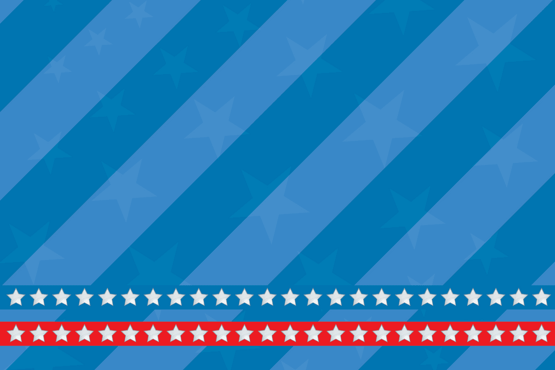 Transparent Blue Red Star Stripe Background Illustration