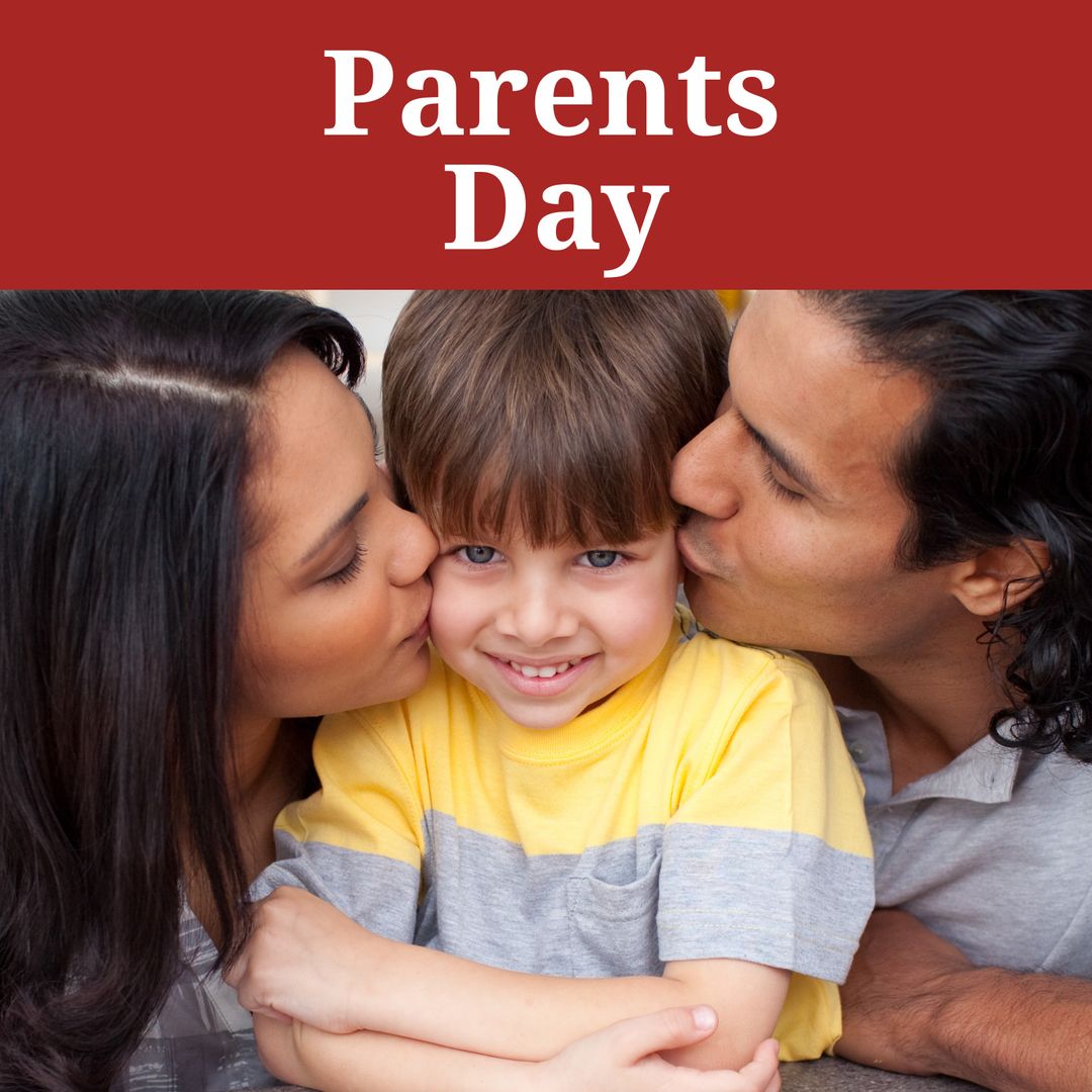 Happy Parents Day with Loving Family and Child - Download Free Stock Templates Pikwizard.com