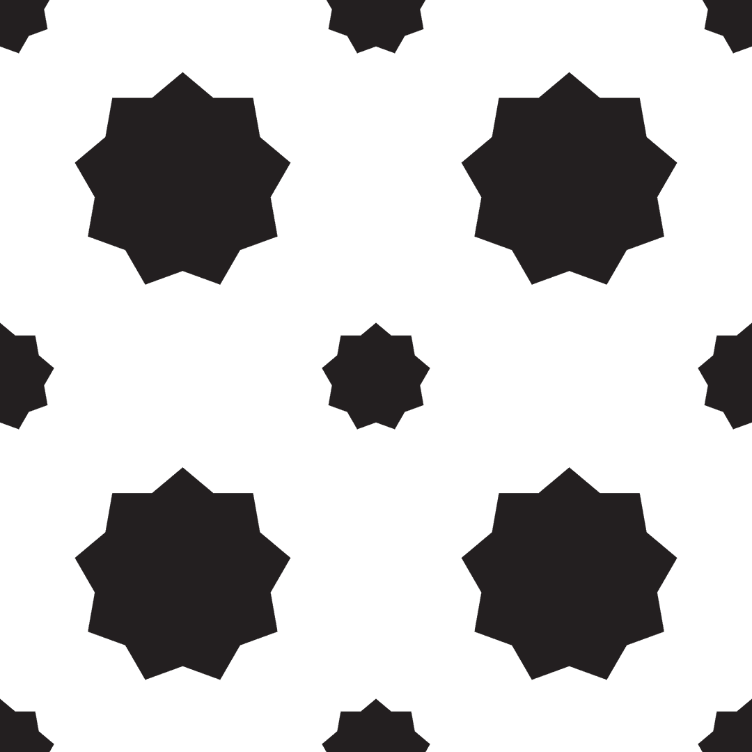 Black Stars Pattern on Transparent Background Vector Design