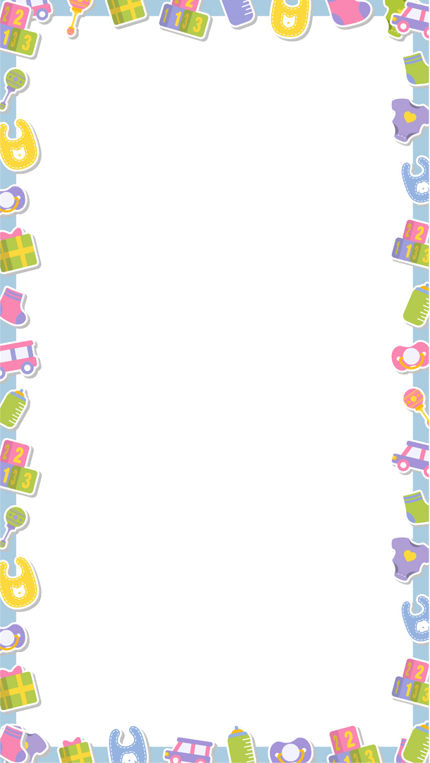 Colorful Baby Themed Transparent Border Infant Decorations