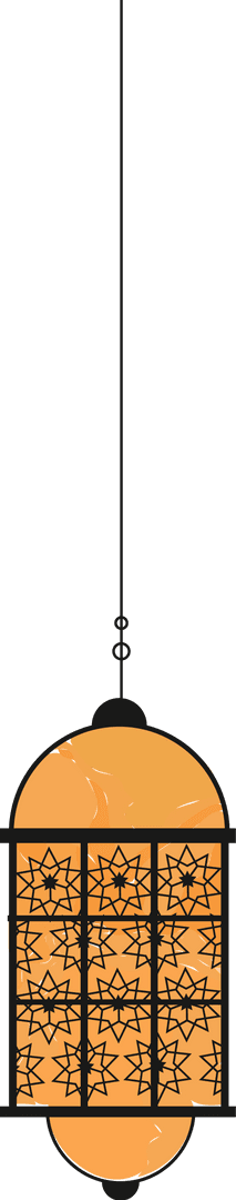 Decorative Hanging Lantern Glowing Through Intricate Cutout