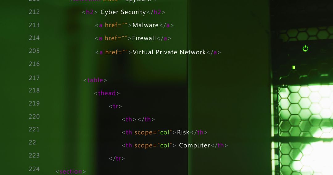 Cybersecurity concepts overlapping data code background