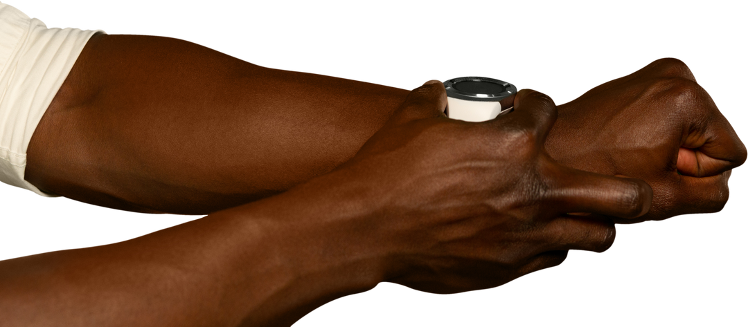 Close-up of Cushioned Arm Wearing Smartwatch on Transparent Background - Download Free Stock Images Pikwizard.com