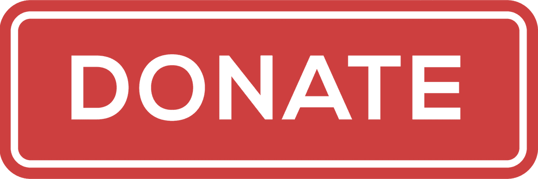 Red Donate Sign on Transparent Background