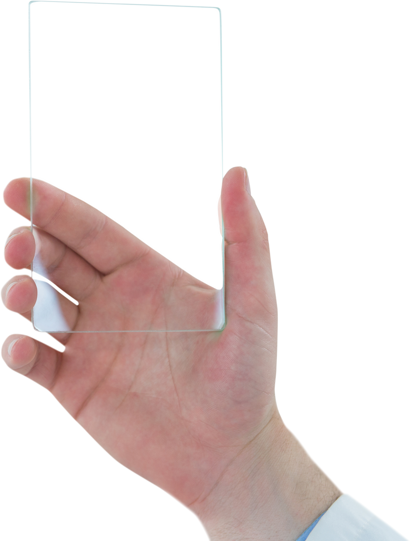 Man Holding Transparent Modern Mobile Phone in Hand - Download Free Stock Images Pikwizard.com