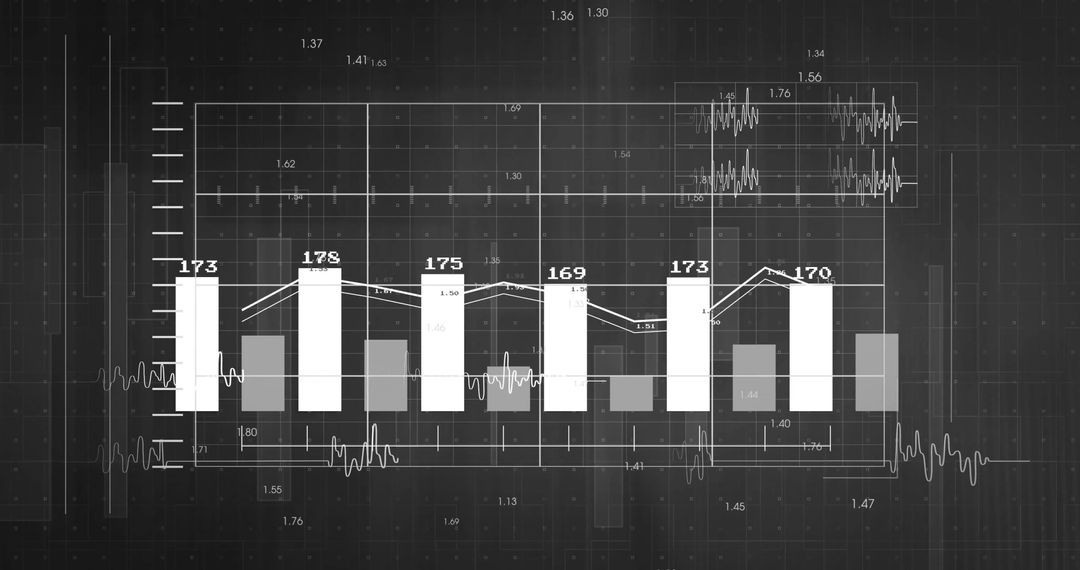 Digital Graph Interface Displaying Financial Data