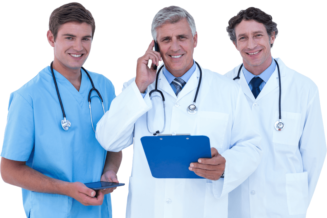 Transparent Portrait of Diverse Medical Team Advancing Healthcare