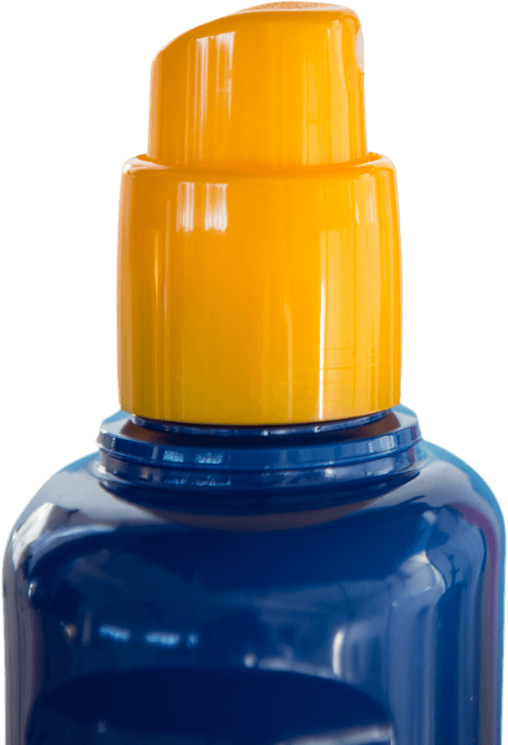 Close-Up of Transparent Plastic Spray Bottle Cap