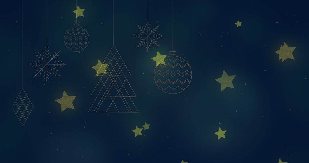 Abstract Christmas Background with Festive Ornaments
