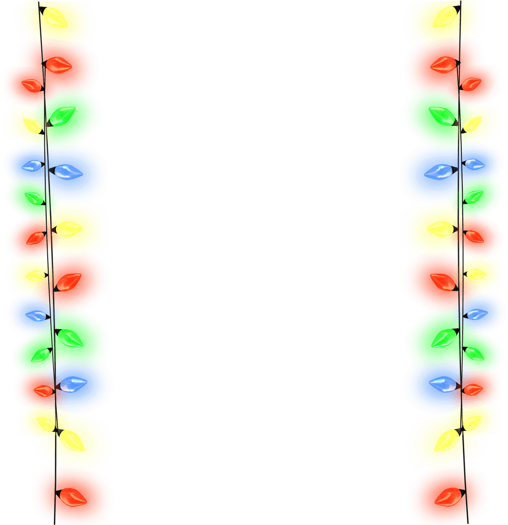 Festive Transparent Garland of Hanging Multicolor Lights