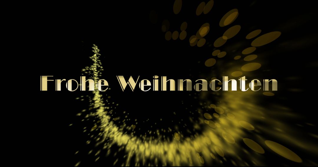 Frohe Weihnachten Celebratory Text with Glowing Lights