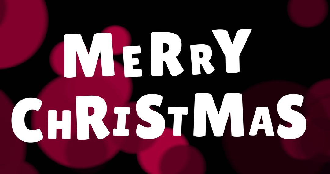 Festive Merry Christmas Text with Red Sparkles