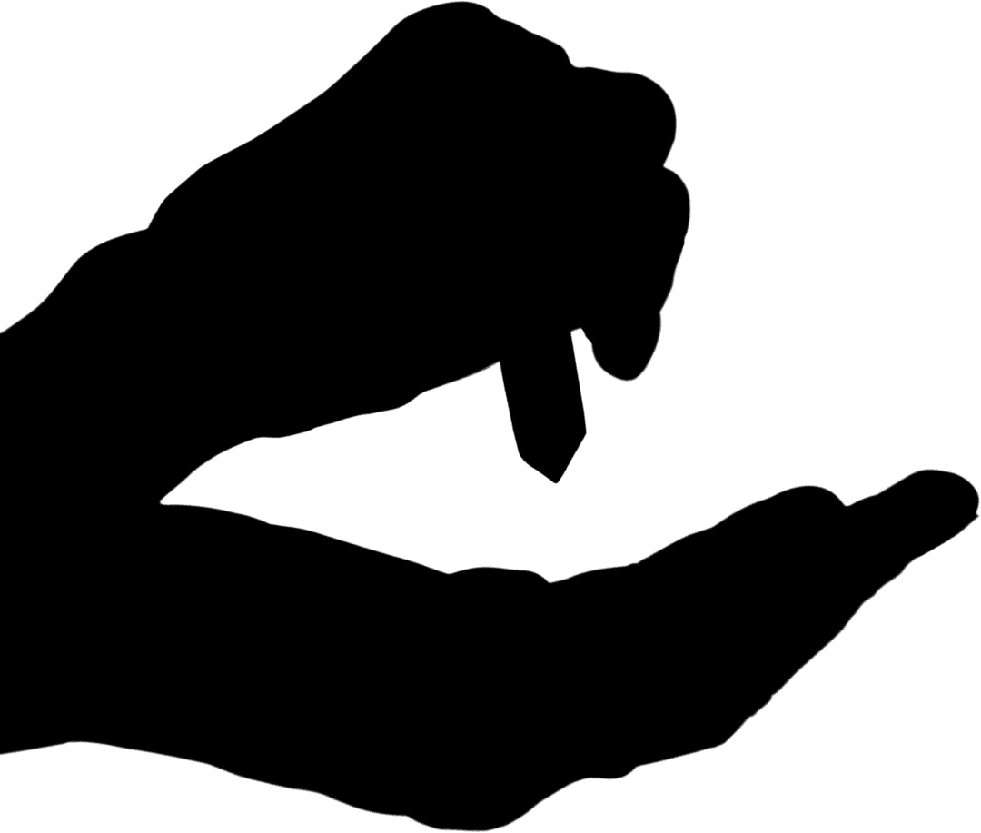 Transparent Silhouette Hands Gestures Collection