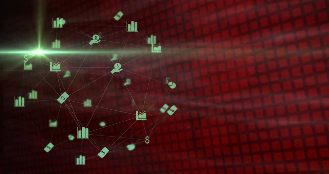 Global Network Technology Concept with Data and Icons