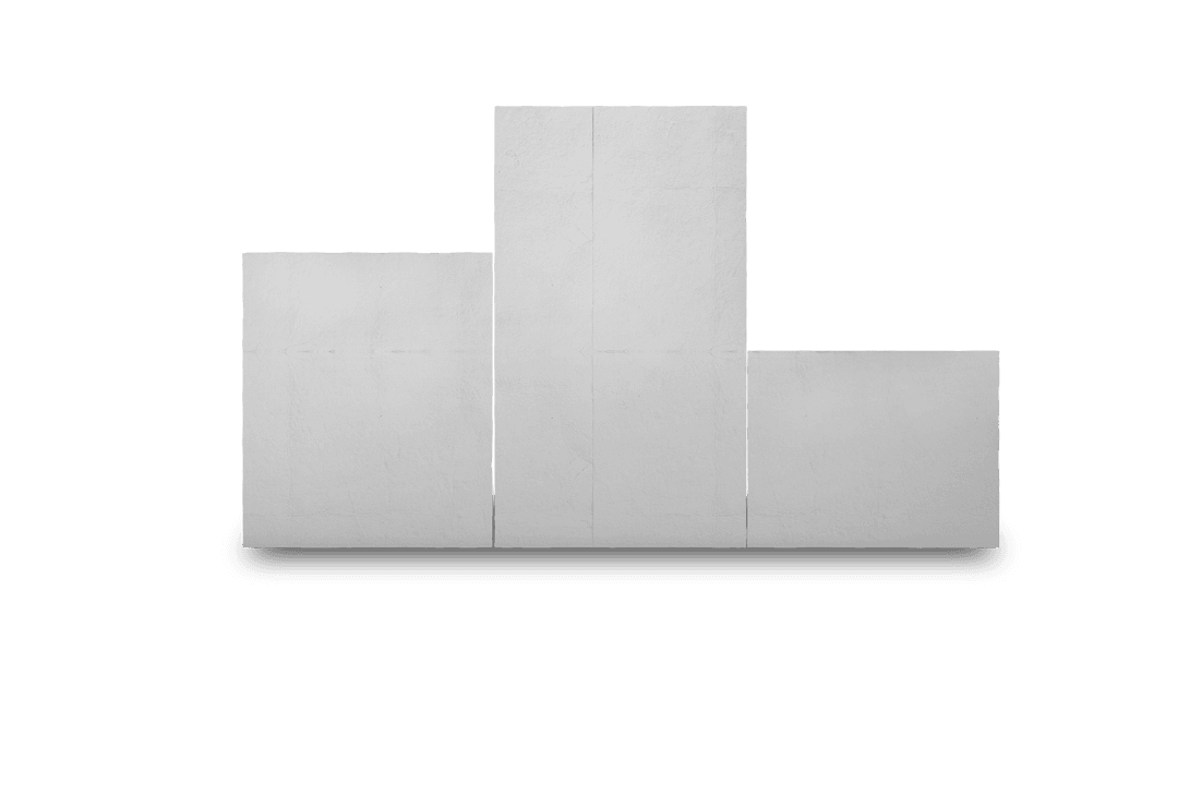 White Minimalist Podium on Transparent Background for Sport Competitions