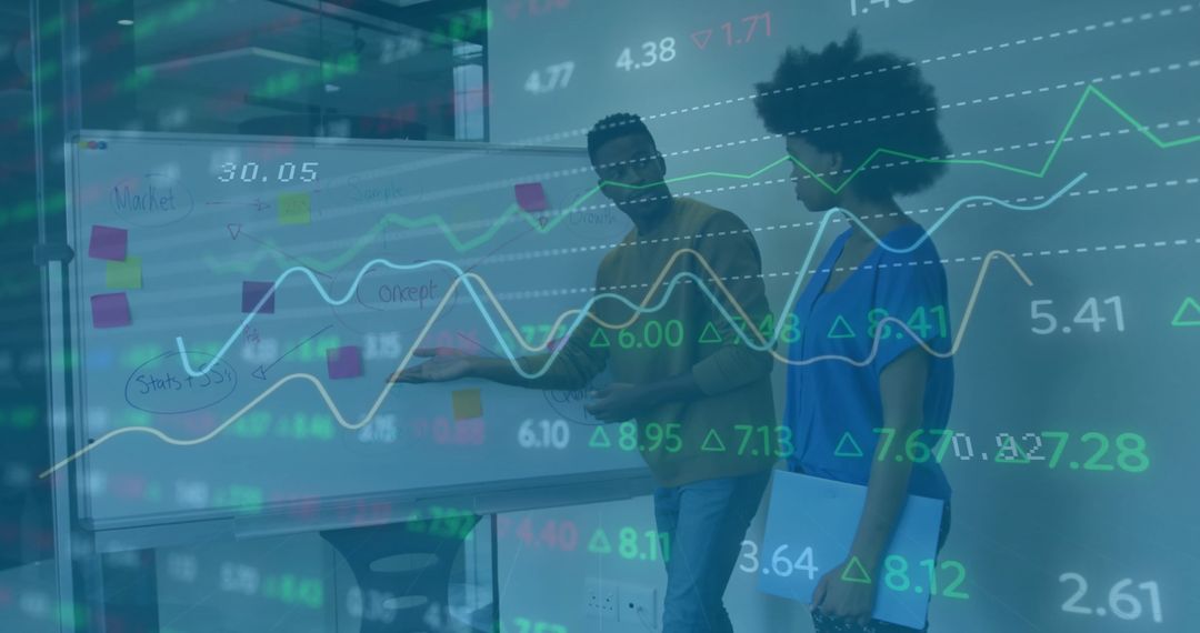 Financial Data Analysis with Diverse Team in Modern Office Space