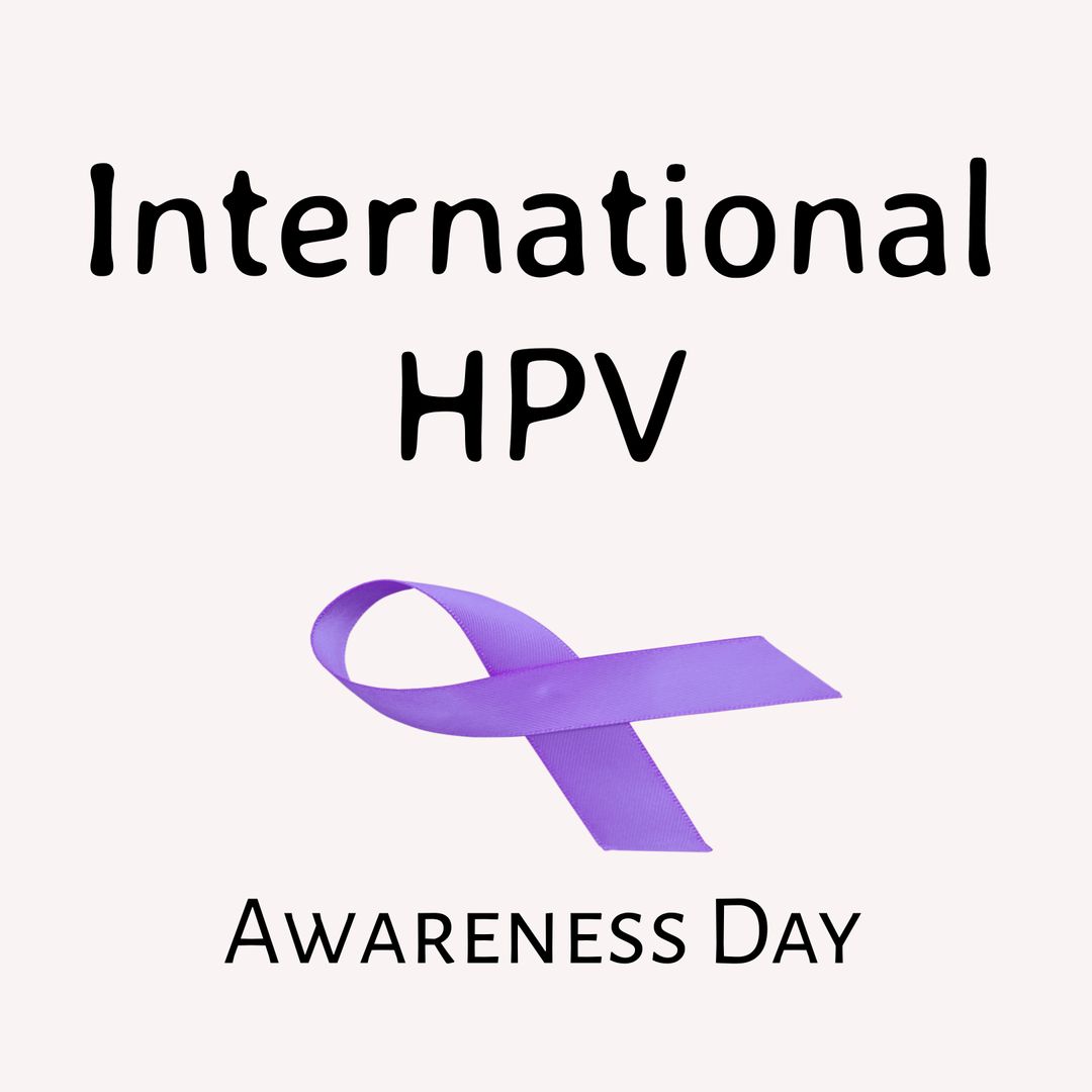 International HPV Awareness Day with Purple Ribbon Symbol - Download Free Stock Templates Pikwizard.com