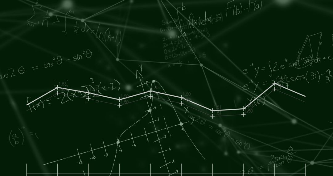 Complex Mathematical Equations on Green Digital Network