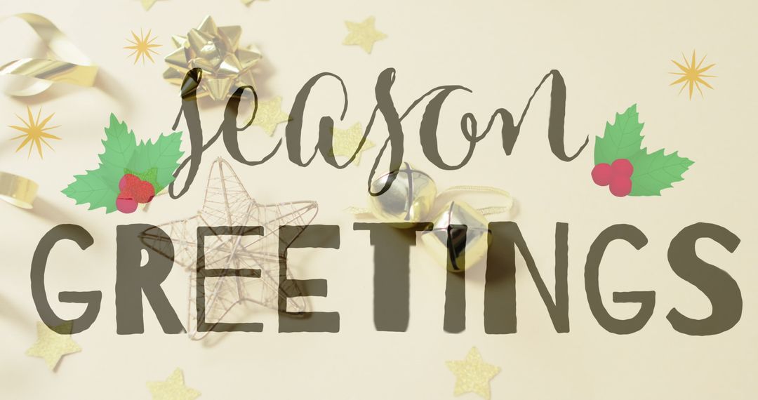 Festive Holiday Greetings with Ribbons and Decorative Accents