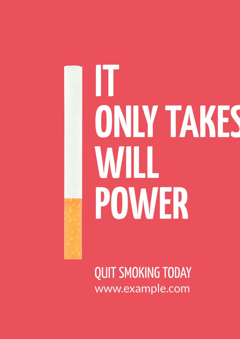 Motivational Anti-Smoking Campaign Poster with Powerful Message - Download Free Stock Templates Pikwizard.com