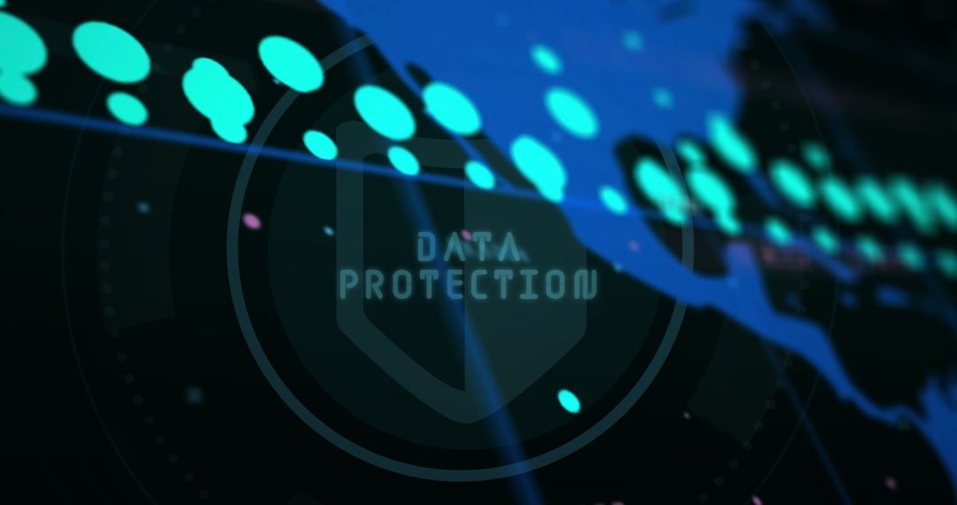 Futuristic Cybersecurity Interface with Data Protection Theme