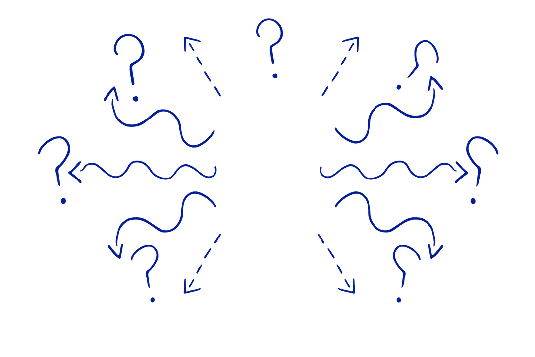 blue abstract shape transparent background interrupted by question marks - Download Free Stock Images Pikwizard.com