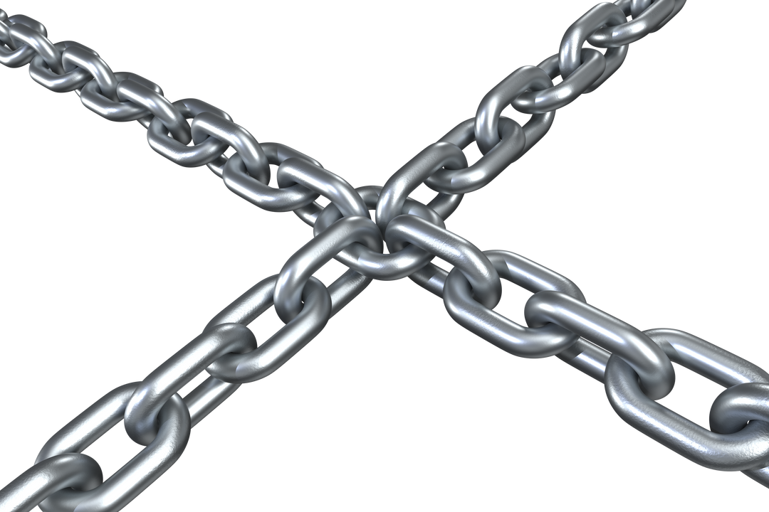 Transparent 3D Silver Chains in Cross Shape Touching Dramatic Background - Download Free Stock Images Pikwizard.com