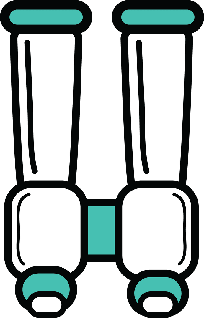 Stylized White and Blue Binoculars Icon on Transparent Background - Download Free Stock Images Pikwizard.com