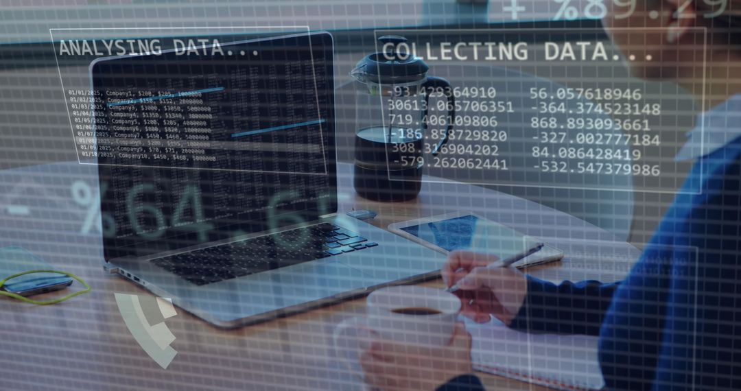 Professional Analyzing Financial Data at Modern Office Workspace