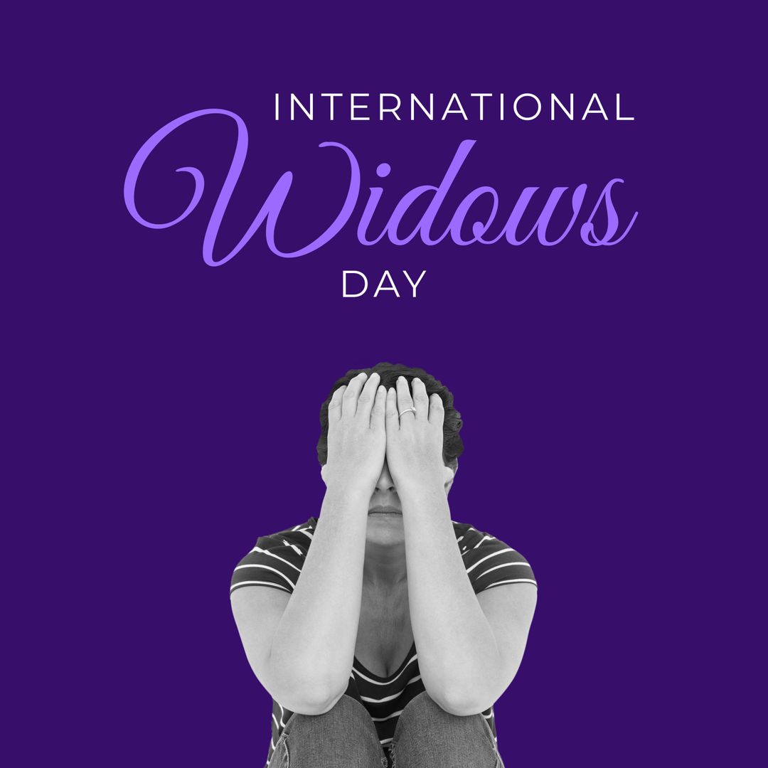 International Widows Day Awareness with Troubled Woman