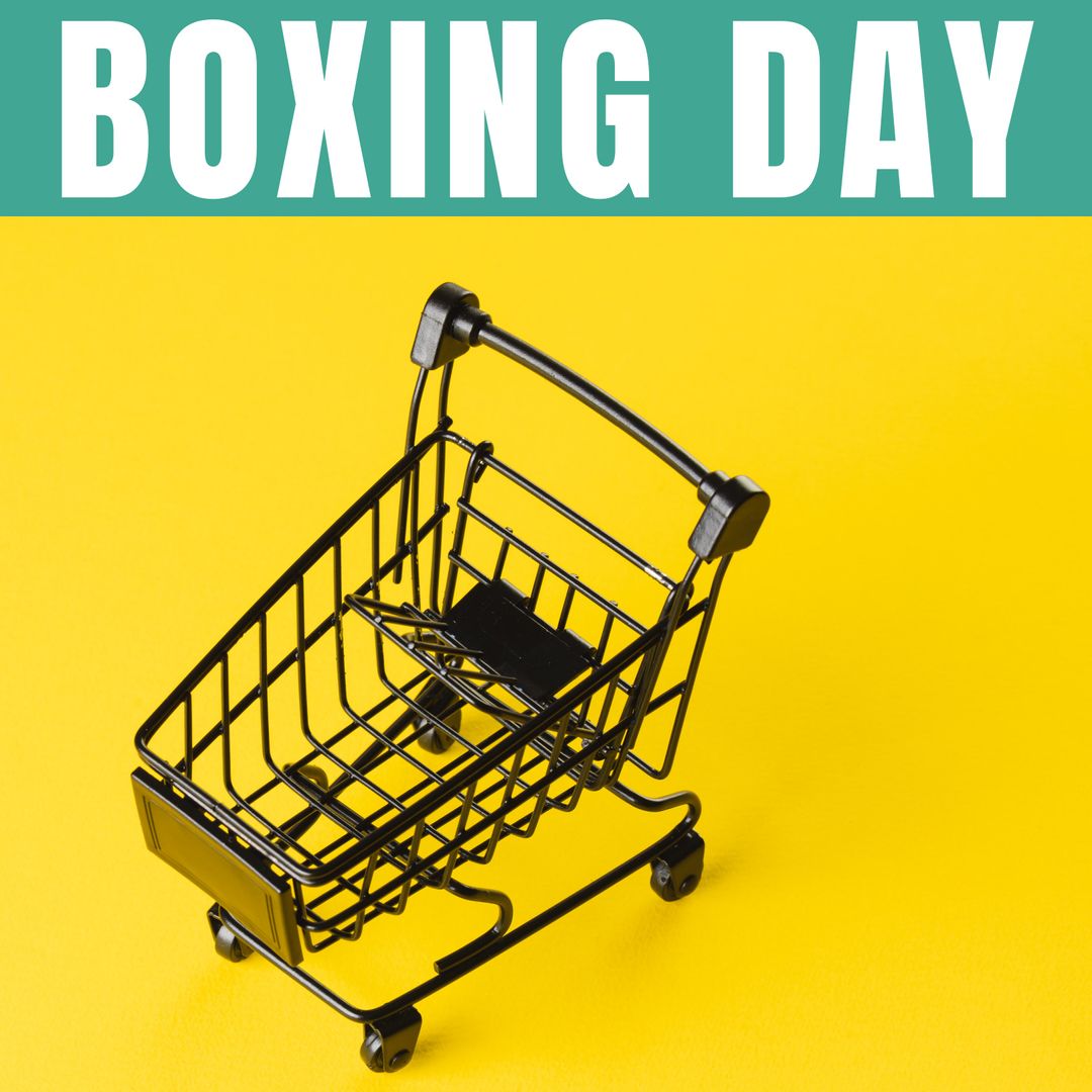 Boxing Day Discount Concept with Mini Shopping Cart