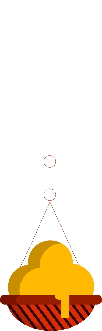 Transparent Mechanical Balance with Pulleys in Minimal Style