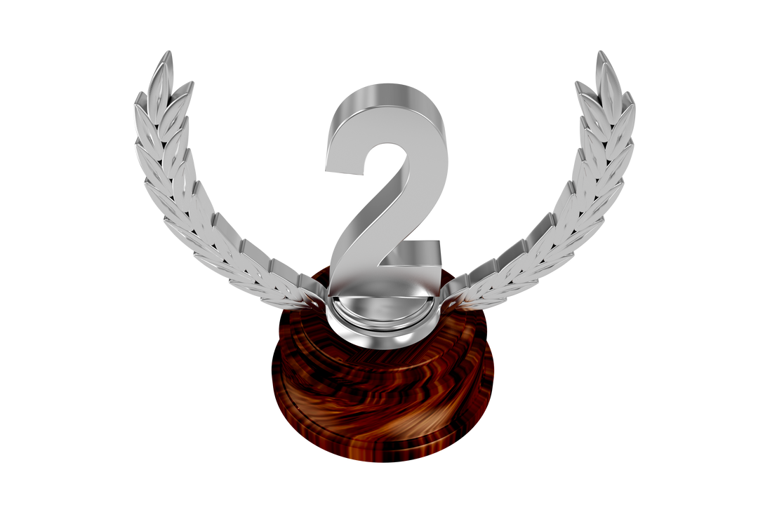 Sketched Silver Number 2 Trophy Concept on Transparent Background - Download Free Stock Images Pikwizard.com