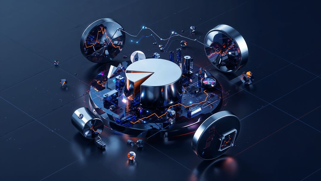 Futuristic Tech Platform with Analytics Visualization