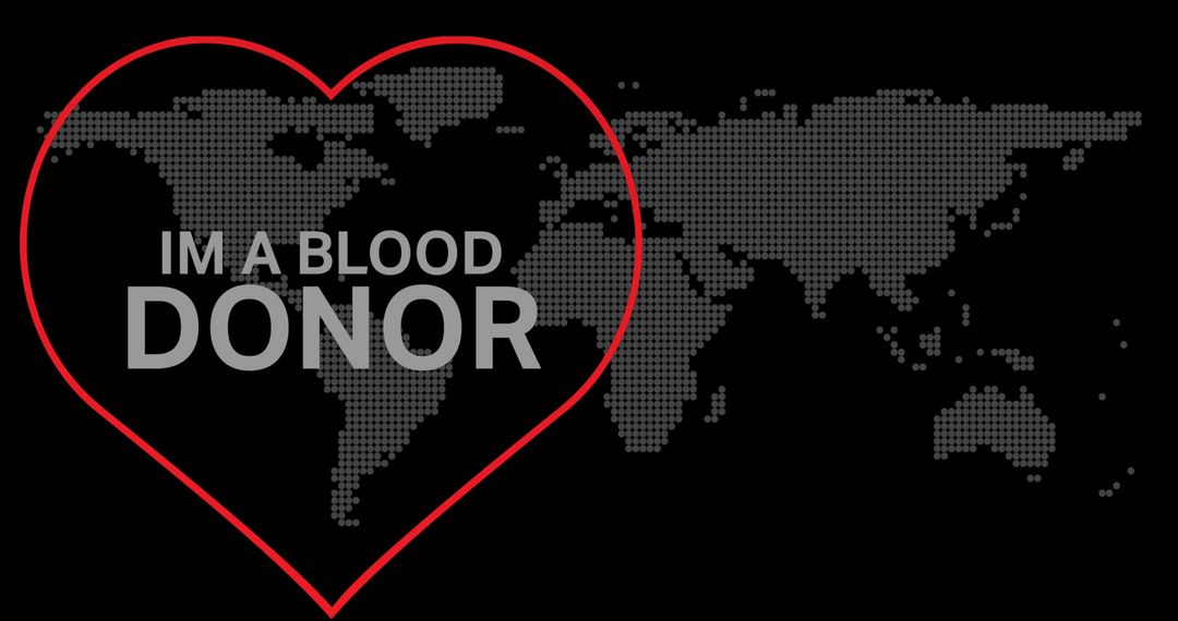 World Blood Donor Day Concept with World Map and Heart Outline - Free Images, Stock Photos and Pictures on Pikwizard.com