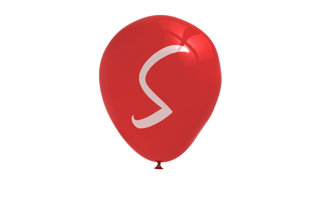 Red Balloon Letter S Transparent Vector Isolated on Transparent Background - Download Free Stock Images Pikwizard.com