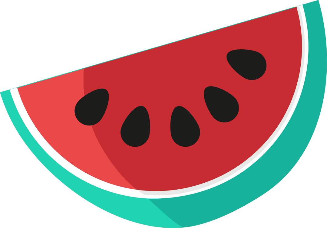 Vibrant Watermelon Slice with Transparent Background