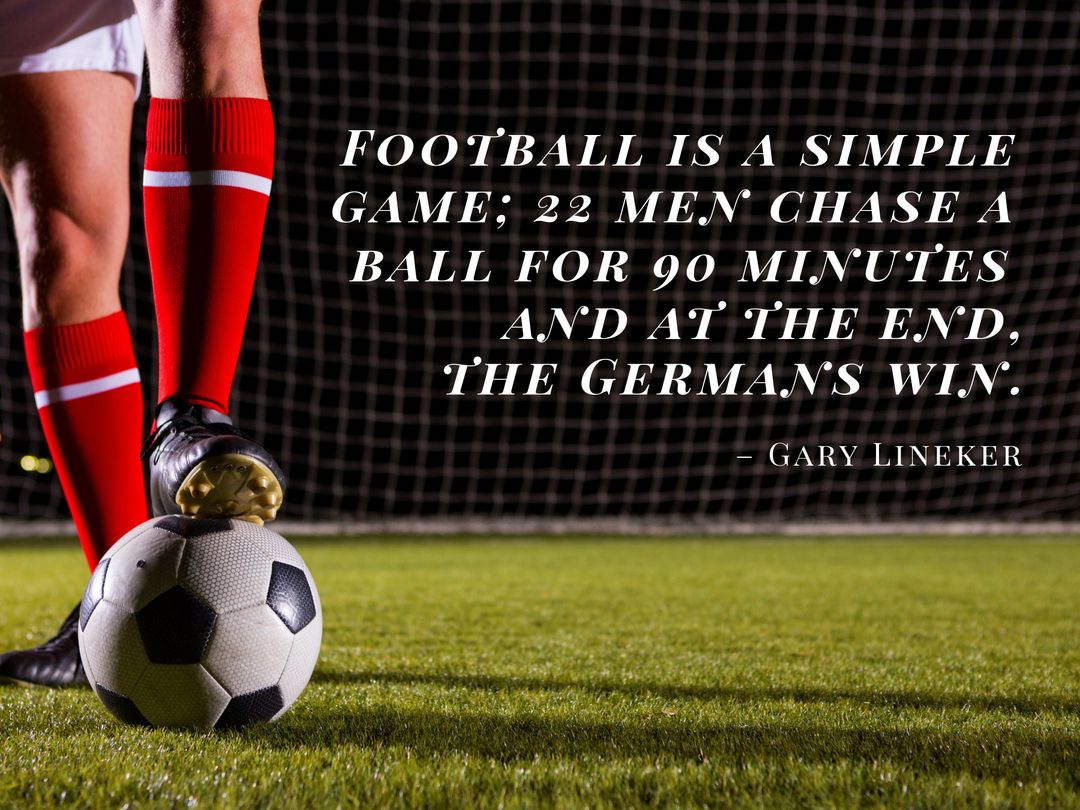 Composition of quote text over caucasian football player - Download Free Stock Templates Pikwizard.com