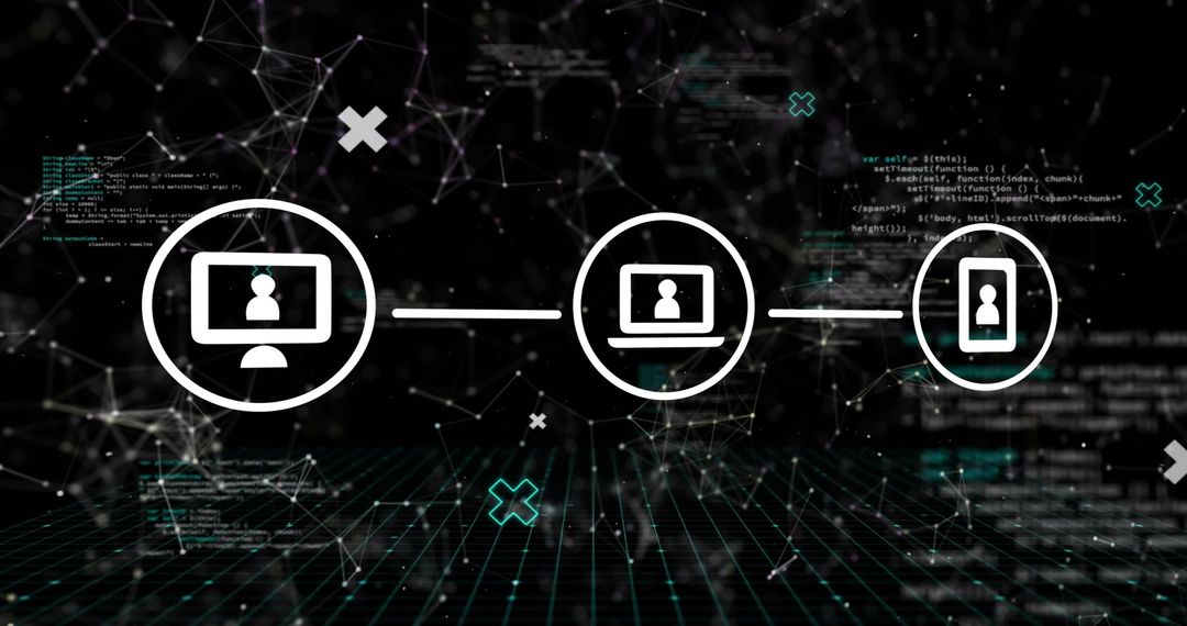 Digital Connections Network Futuristic Interface Concept