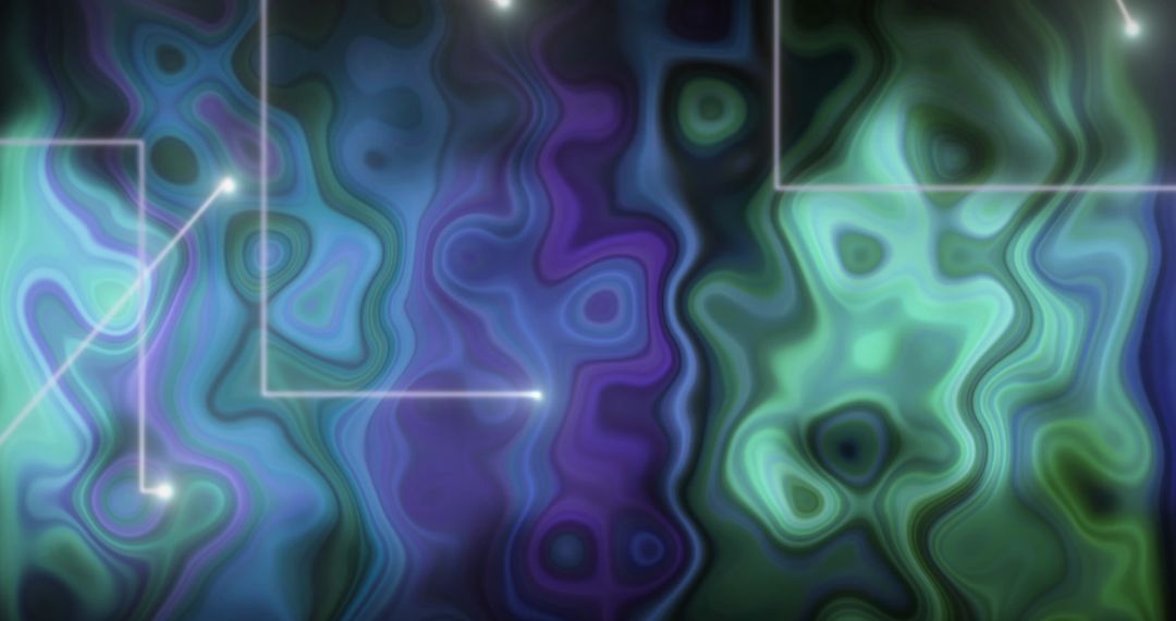 Abstract Liquid Colors with Glowing Lights for Digital Design