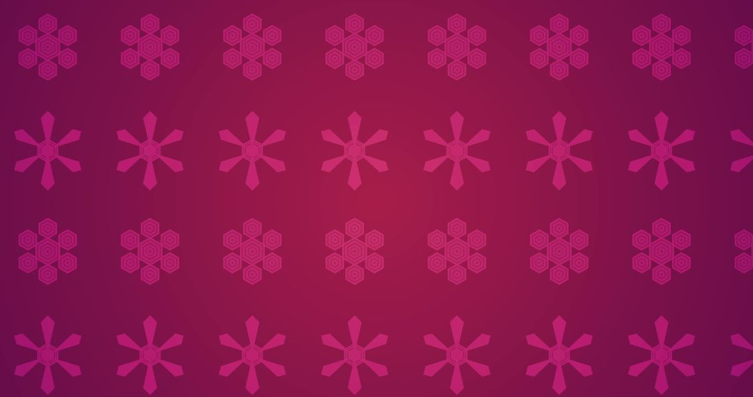 Seamless Winter Snowflake Vector on Vibrant Pink Background