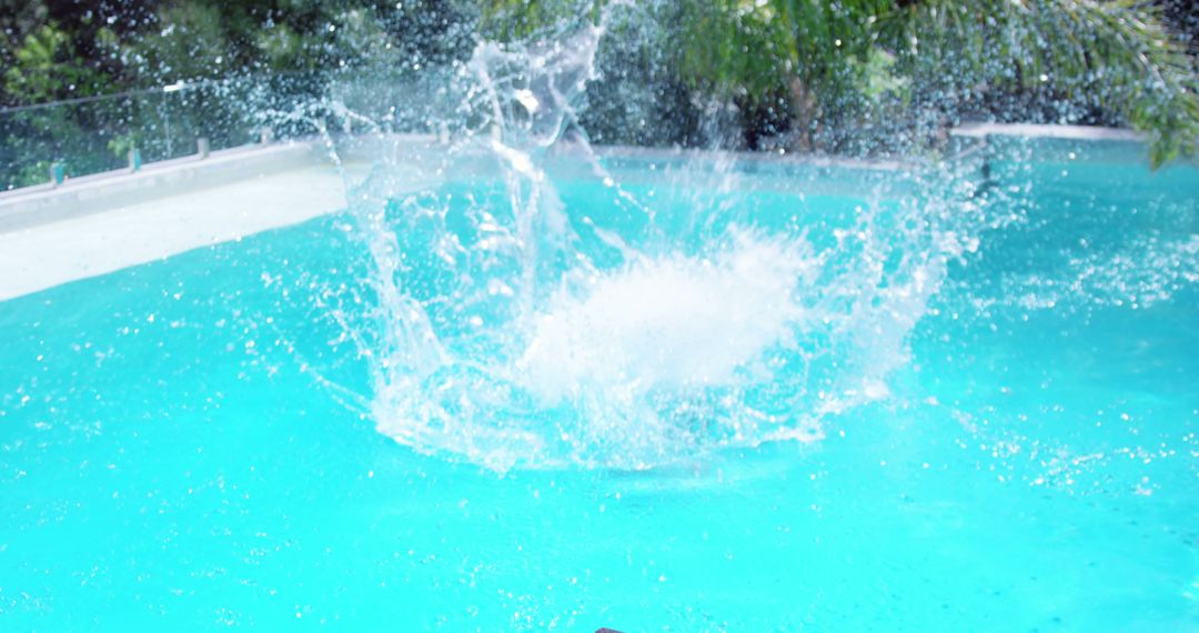 Water Splash in Outdoor Swimming Pool - Free Images, Stock Photos and Pictures on Pikwizard.com