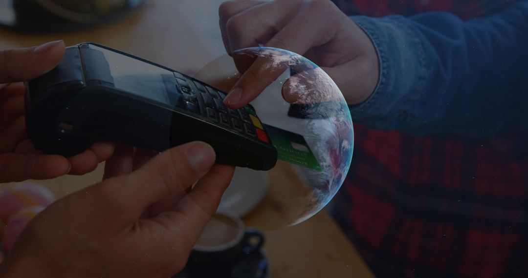 Global Wireless Payment Concept with Planetary Overlay