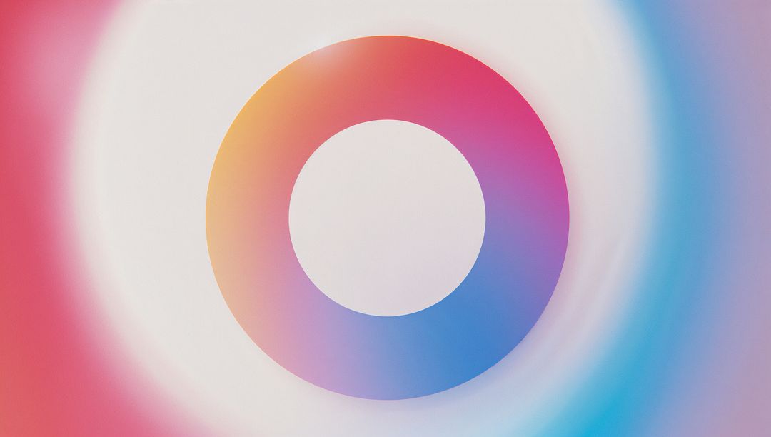 Vibrant Abstract Circular Gradient with Warm and Cool Hues