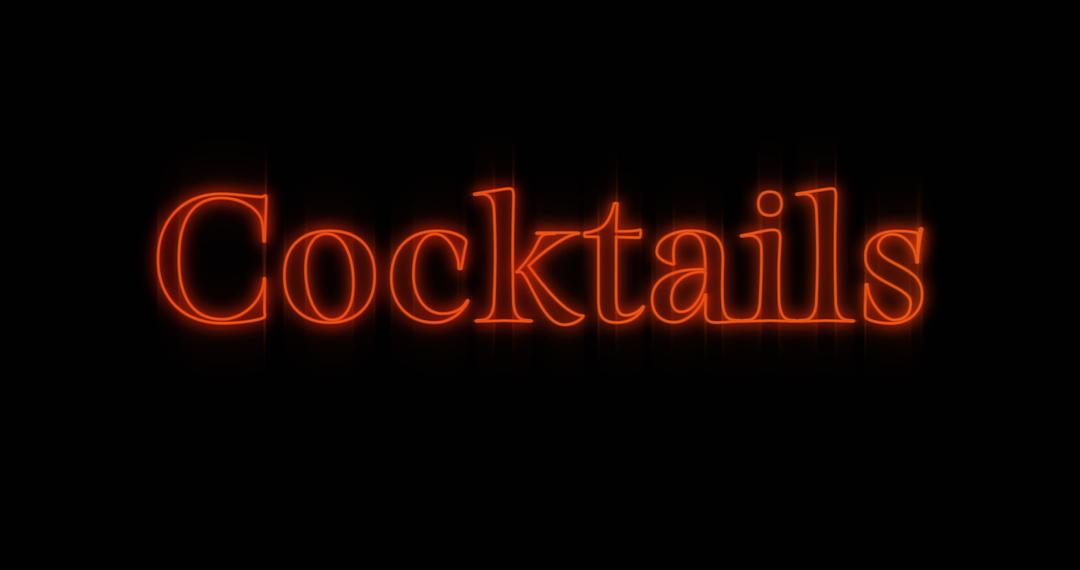 Red Neon Cocktails Sign Against Black Background - Free Images, Stock Photos and Pictures on Pikwizard.com