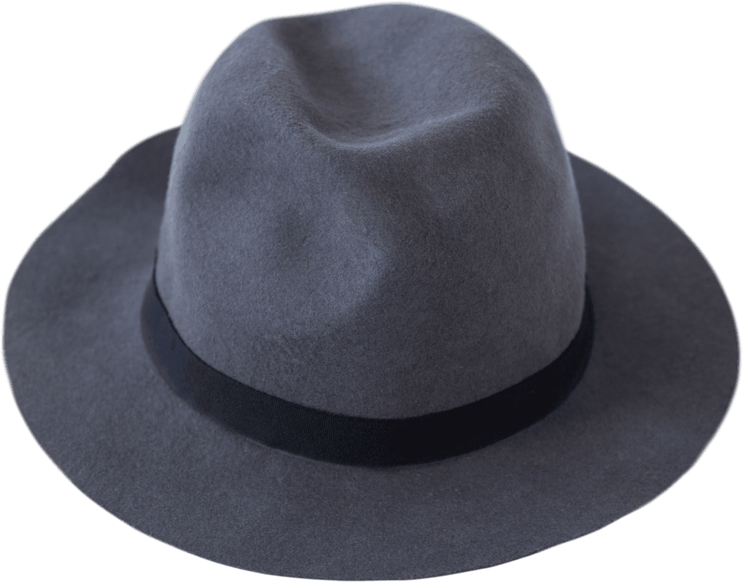 Stylish Gray Hat Isolated Against Transparent Background