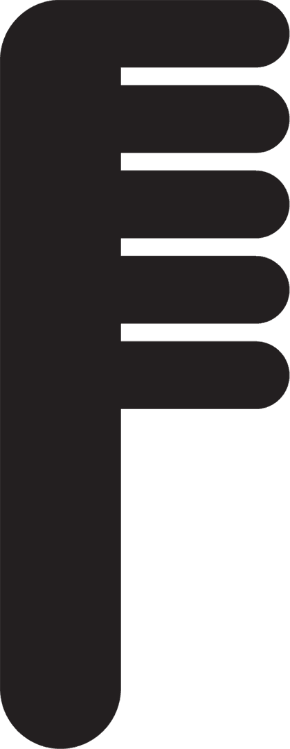 Abstract Black Artistic Shape on Transparent Background